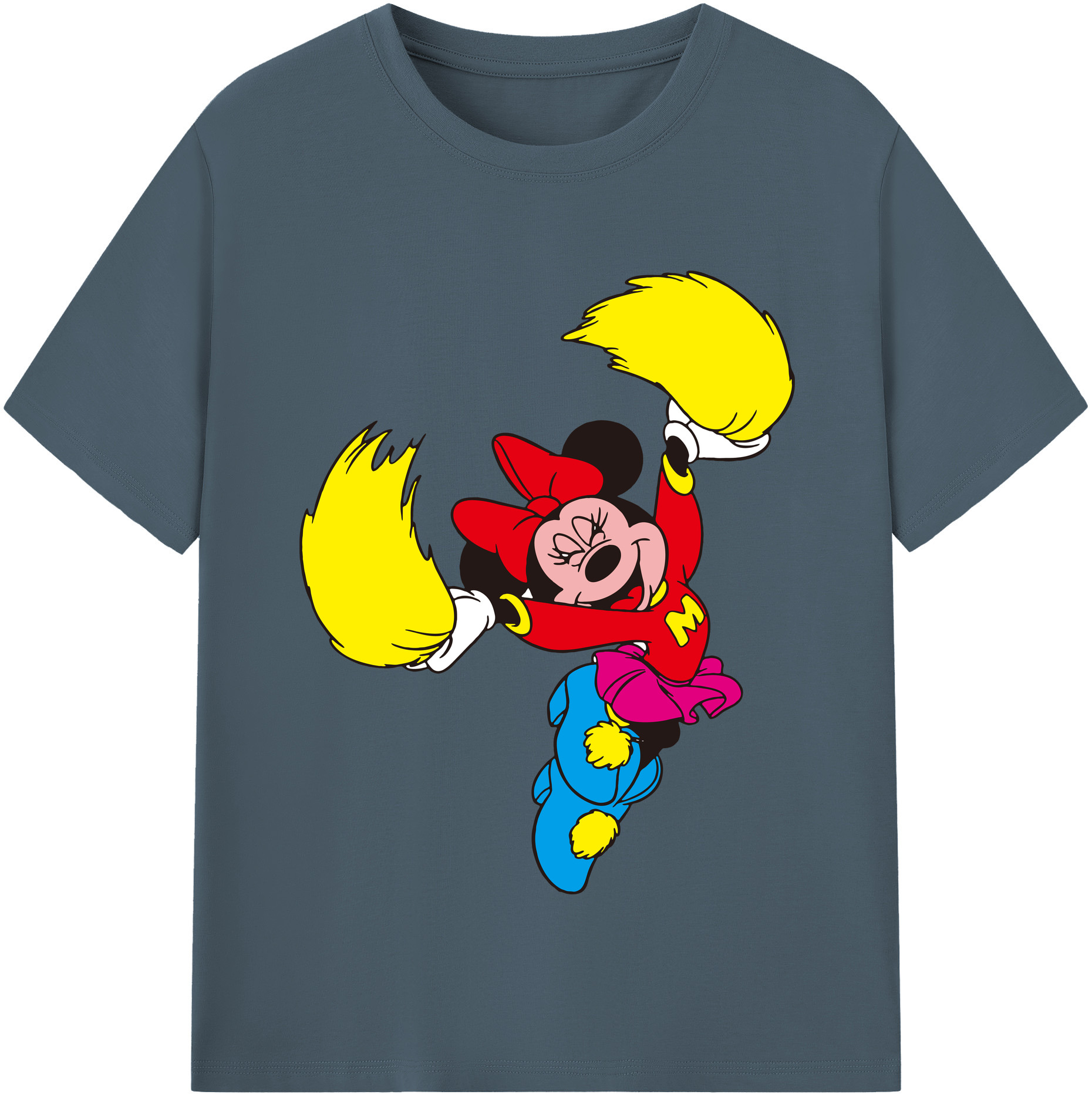 （画像用） ミッキーマウス Mickey Mouse 綿100％半袖Tシャツ（フロントプリント）